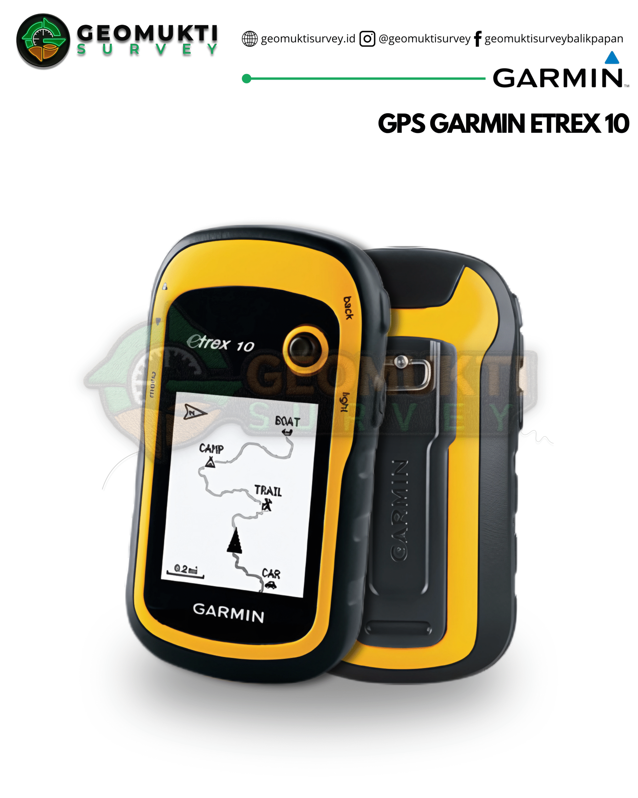 gps garmin etrex 10 handheld monokrom untuk navigasi lapangan ringan
