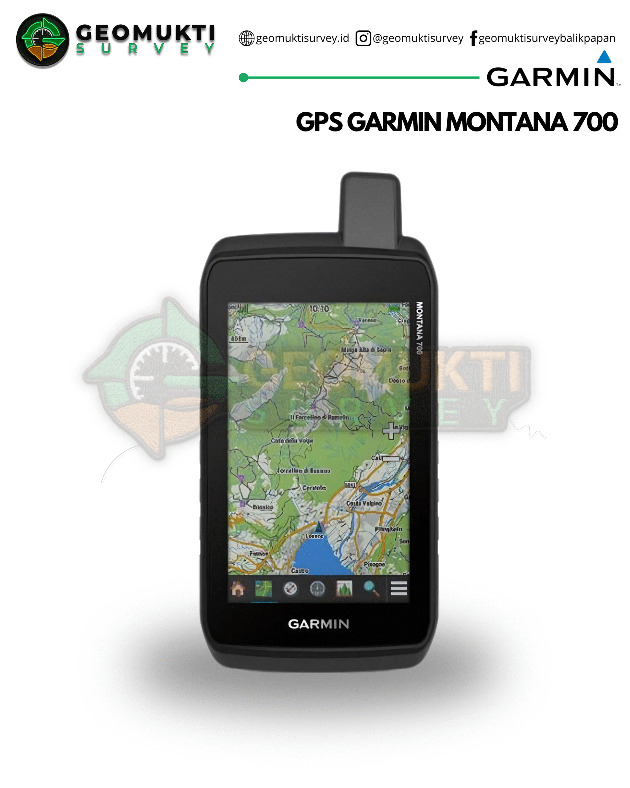 gps garmin montana 700 layar sentuh besar untuk survey dan outdoor ekstrem